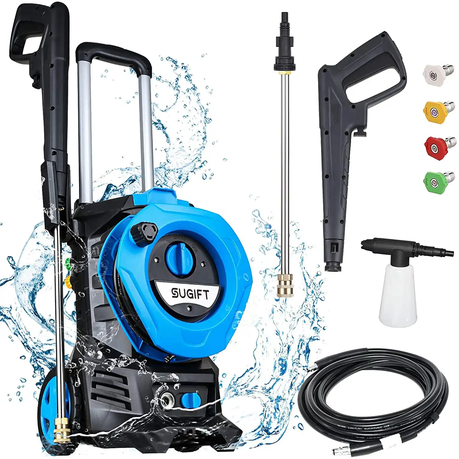 

300PSI Electric Pressure Washer High Power Pressure 1800W