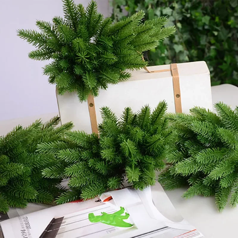 

5 Pcs Artificial Plants Pine Branches Christmas Tree Accessories DIY New Year Party Decorations Xmas Ornaments Kids Gift A4520
