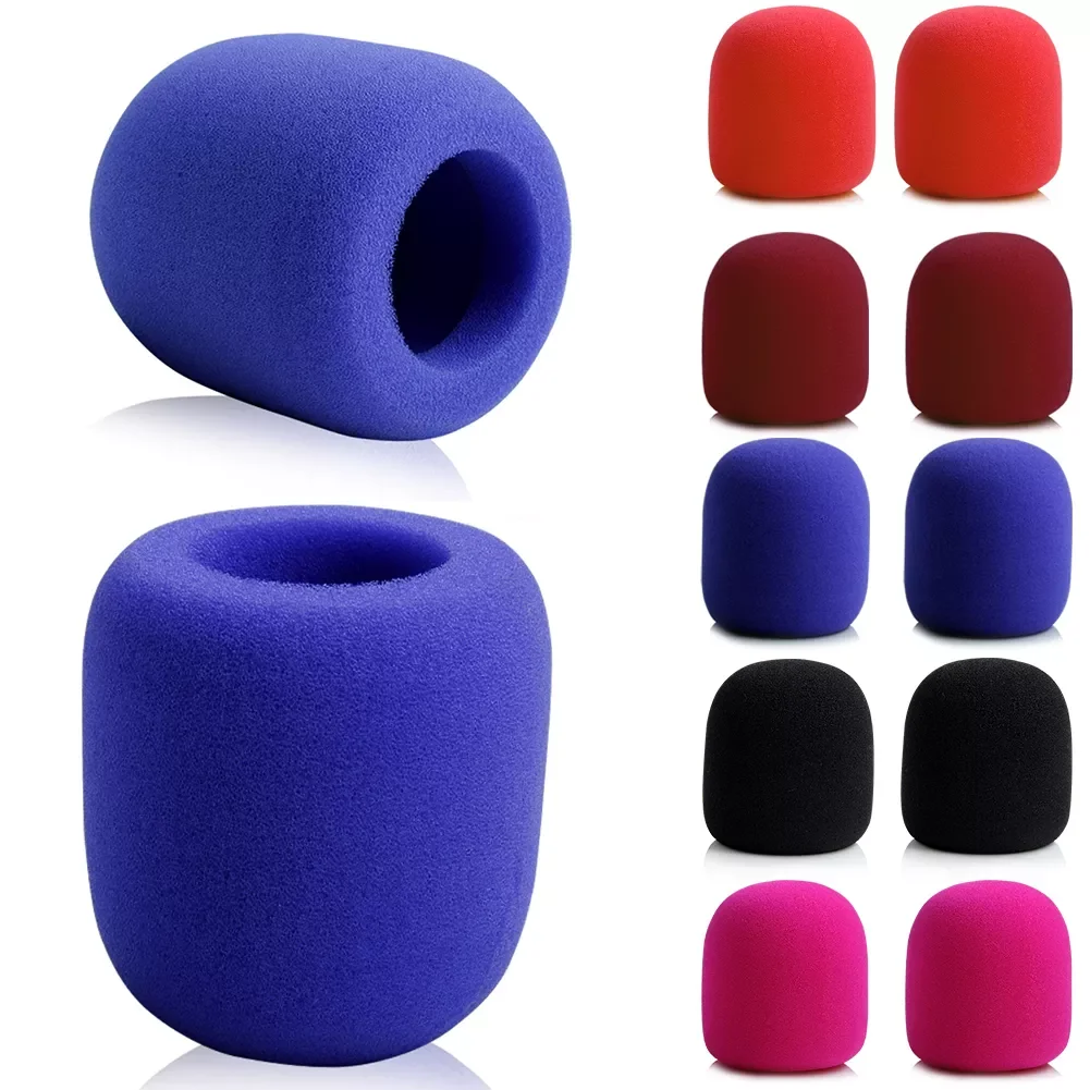 

10pcs Colorful Wireless Handheld Stage Microphone Mic Cover Karaoke DJ Microfone Sponge Pop Filter Windscreen Foam Wind Shield