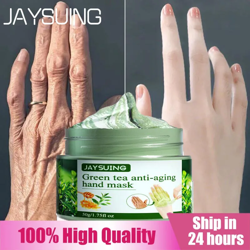 Green Tea Wrinkles Remover Hand Mask Repair Exfoliating Calluses Moisturizing Hand Cream Anti-Aging Whitening Nourish Hand Care