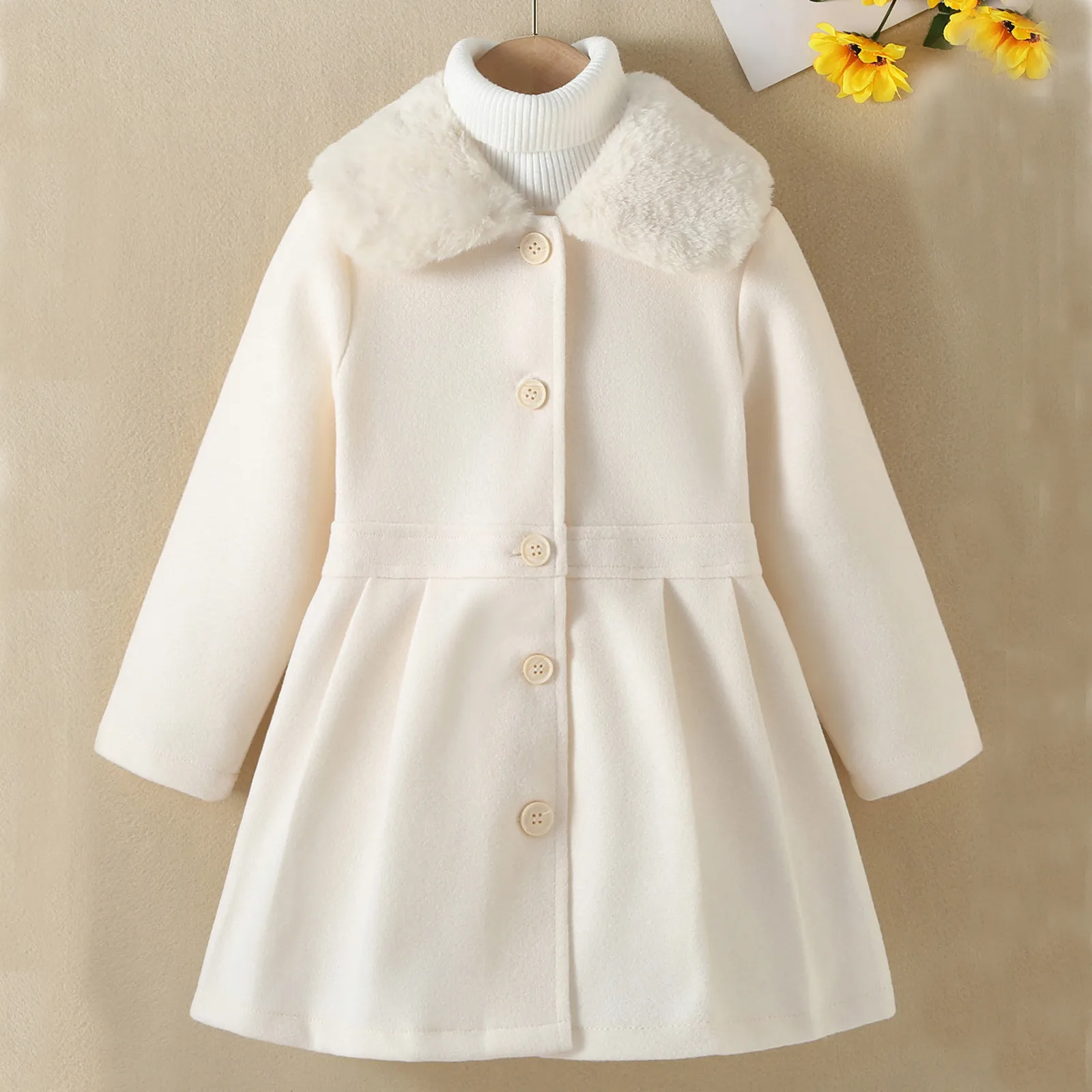 

Детское пальто, Простое Повседневное пальто для девочек, осенне-зимние топы для девочек, верхняя одежда, теплая куртка для девочек