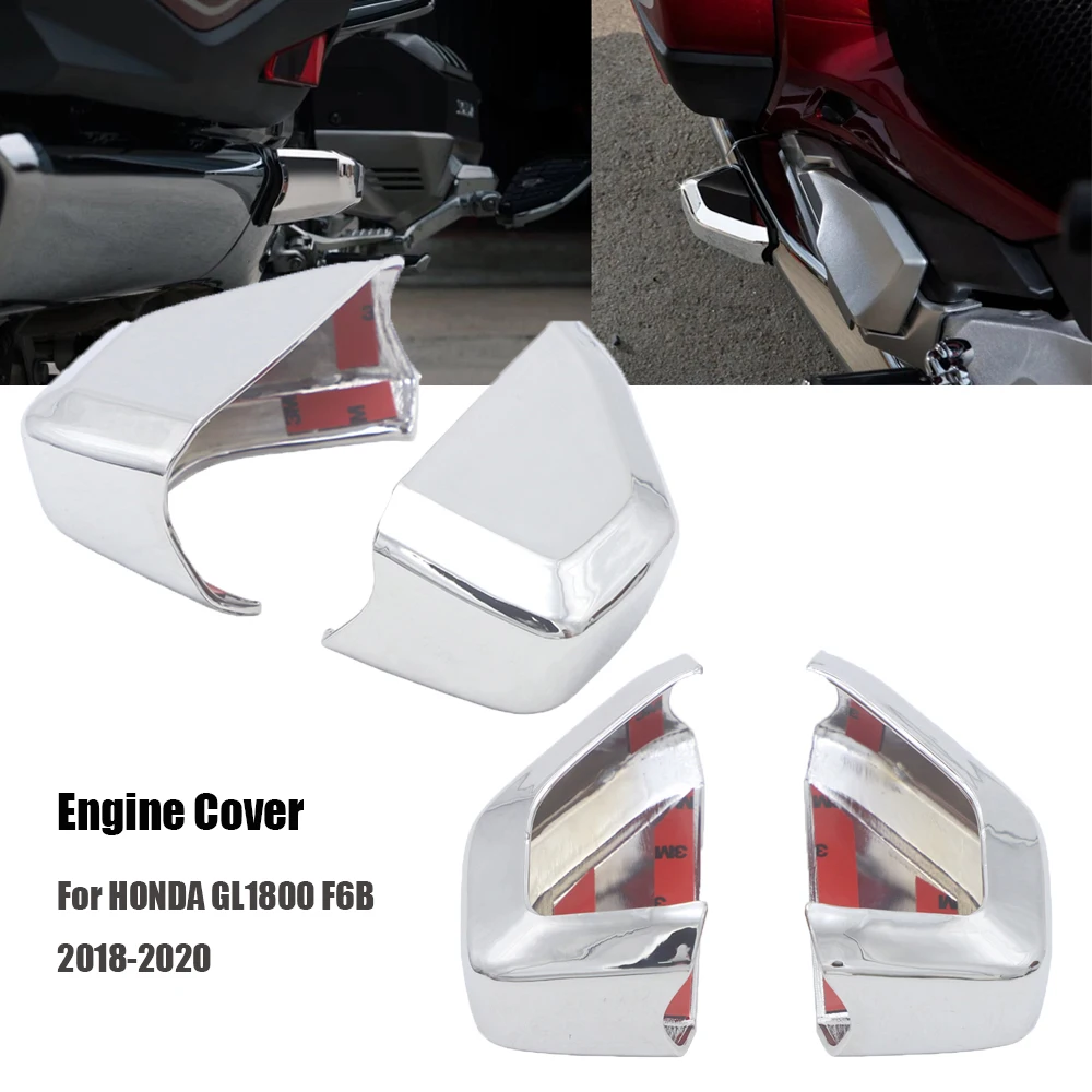 

For HONDA GL1800 F6B 2018-2020 Saddlebag Chrome Guard Covers Engine protective rubber decoration Covers