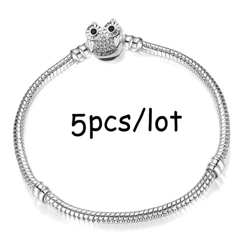 5 шт./лот винтажный посеребренный браслет с подвесками Европейский стиль Змеиный