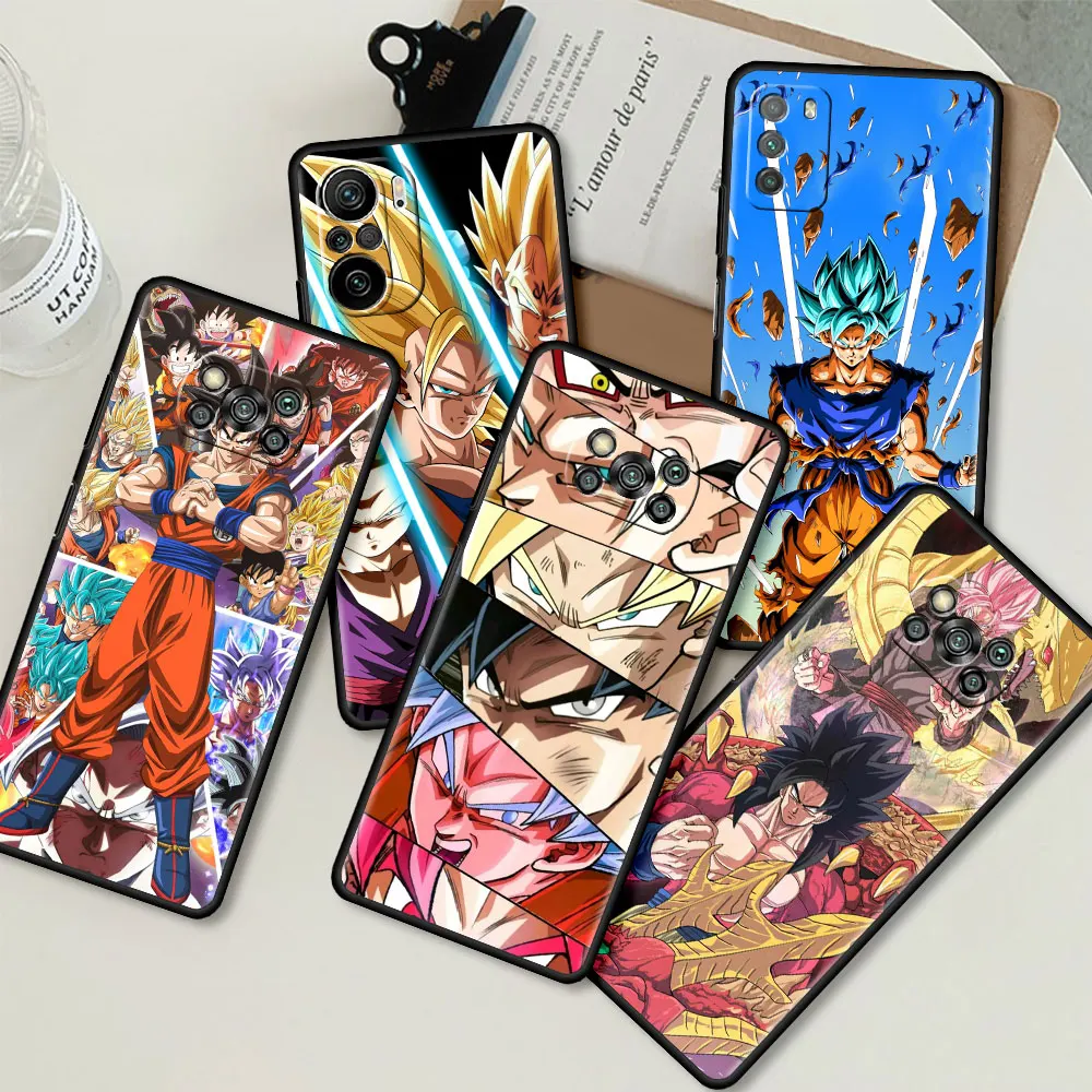 

Soft Case For Xiaomi Mi Poco X4 Pro 5G X3 NFC M4 M3 F3 GT F1 11 Lite 11T 10T 9T Phone Cases Black Back Cover Dragon Ball Z Funda