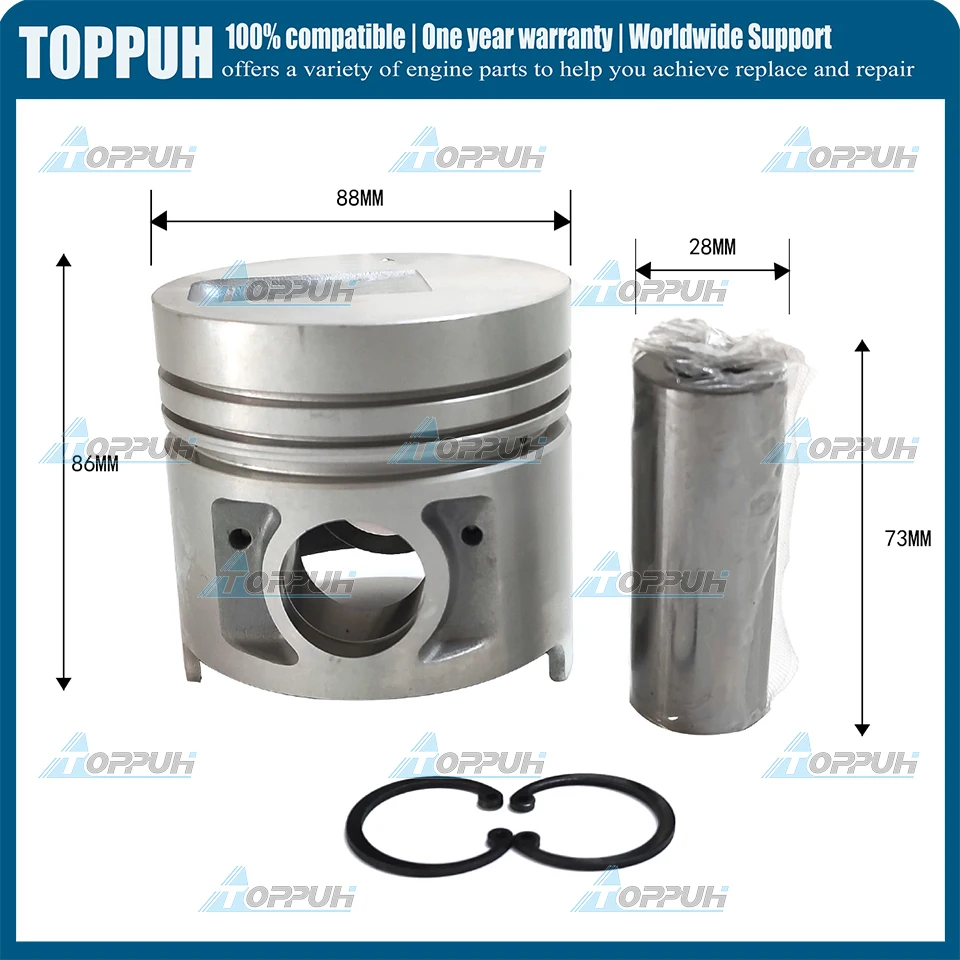 4 комплекта поршневых STD S4Q2 для двигателя Mitsubishi S4Q