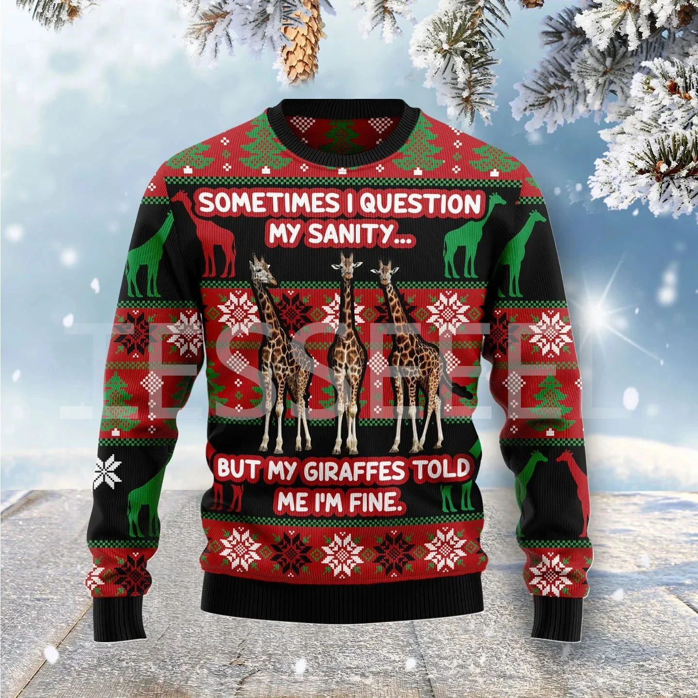 

Рождественский уродливый свитер с мультяшными собаками, котами, Санта-Клаусом, татуировками, ретро, с длинными рукавами, с принтом 3, осенний зимний пуловер, Харадзюку, повседневный X3