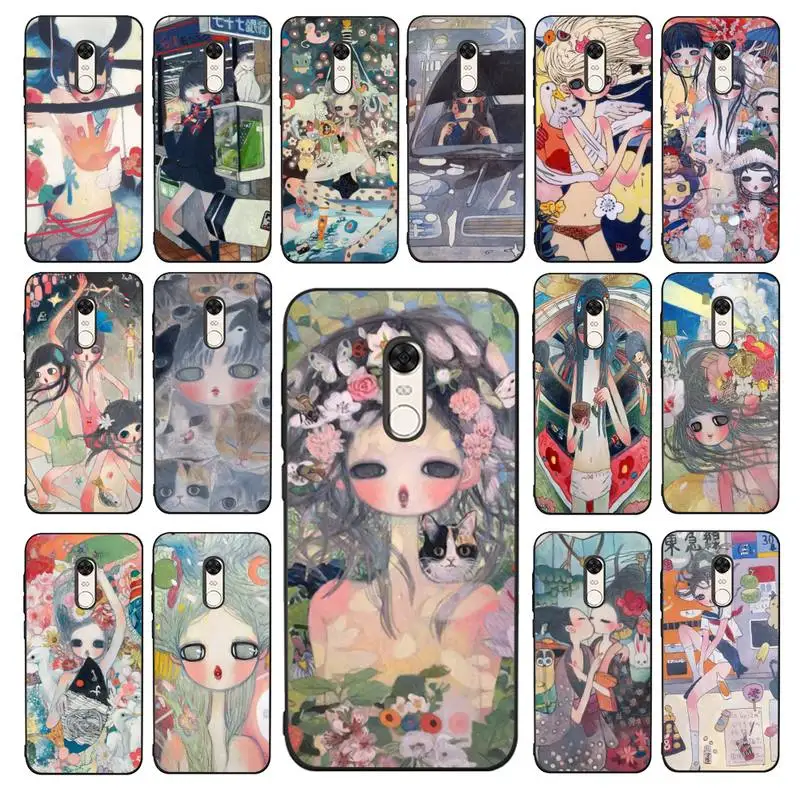 

Aya Takano Phone Case for Redmi 5 6 7 8 9 A 5plus K20 4X 6 cover