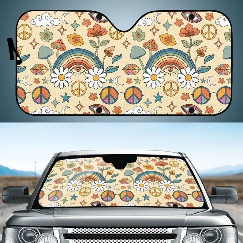 

Car Sun Shade, Windshield Sun Shade, Sun Shade Panel, Sun Shade For Car, Car Sun Shade Cute, Car Sun Visor Cover, Boho Car Acces