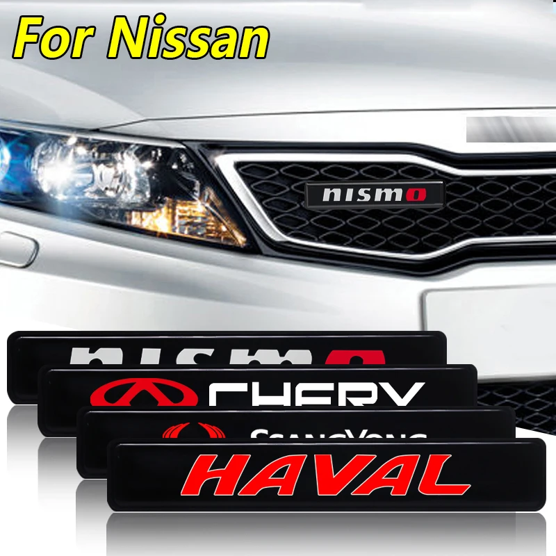 

1pcs Car Front Grille Trim Strips For Nissans Tiida Sylphy Teana Note X-trail 1 2 T31 T32 Serena Almera Qashqai Pathfiner Titan