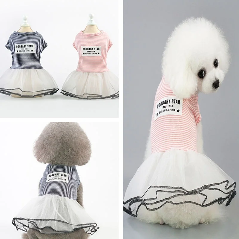

Spring Summer Dog Clothes Pet Cat Dog Clothing Dresses Pet Clothes Small and Medium Teddy Poodle Pug Pet Clothing Pet Supplies