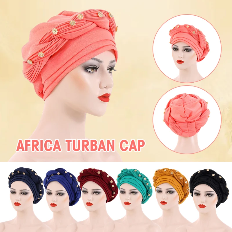 

Bohemian Cross Braid Turban Cross Bandana Slouchy Hat Fashion Women Muslim Hijab Islamic Head Wrap Hair Loss Lady Chemo Cap