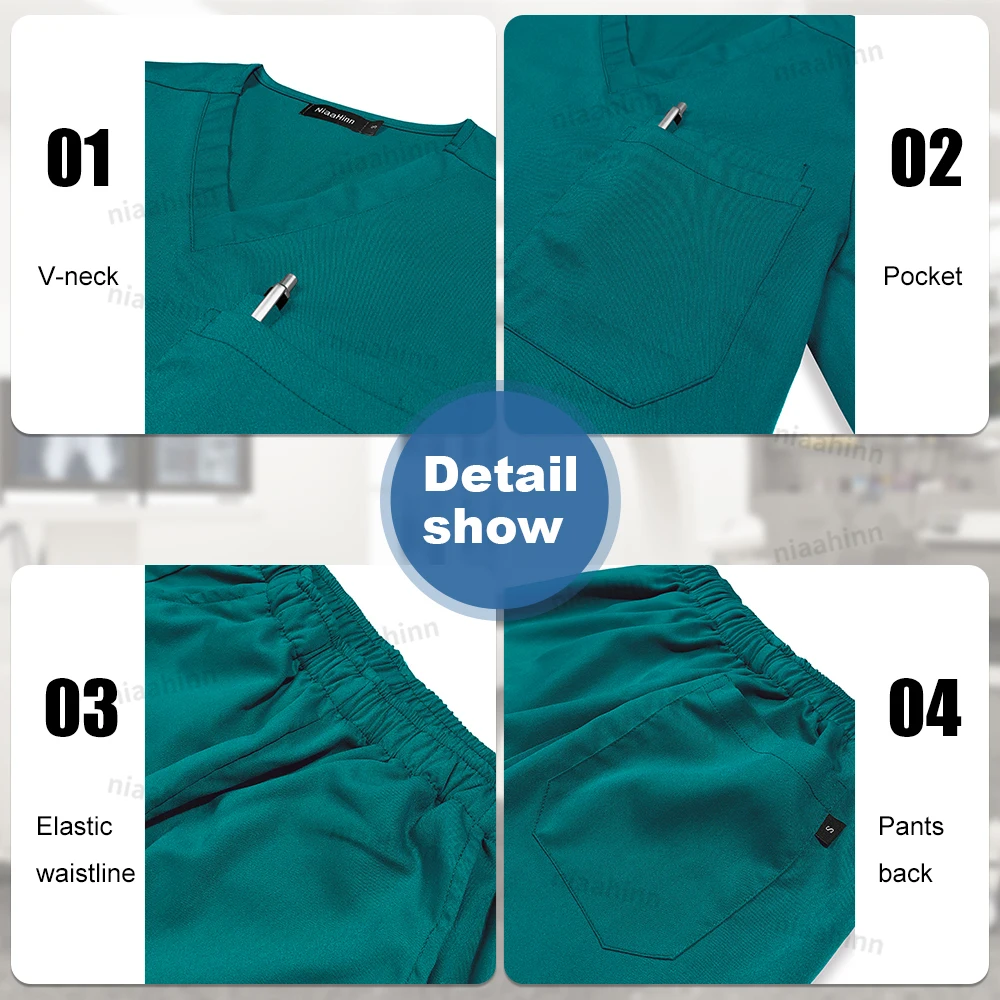Niaahinn High Quality Scrub Workwear Multicolor Surgical Gown Men Women Hospital Doctors Nurses Accessories Dental Clinic Scrubs (art.: 3920cb7bf6fc3) - 3920cb7bf6fc3