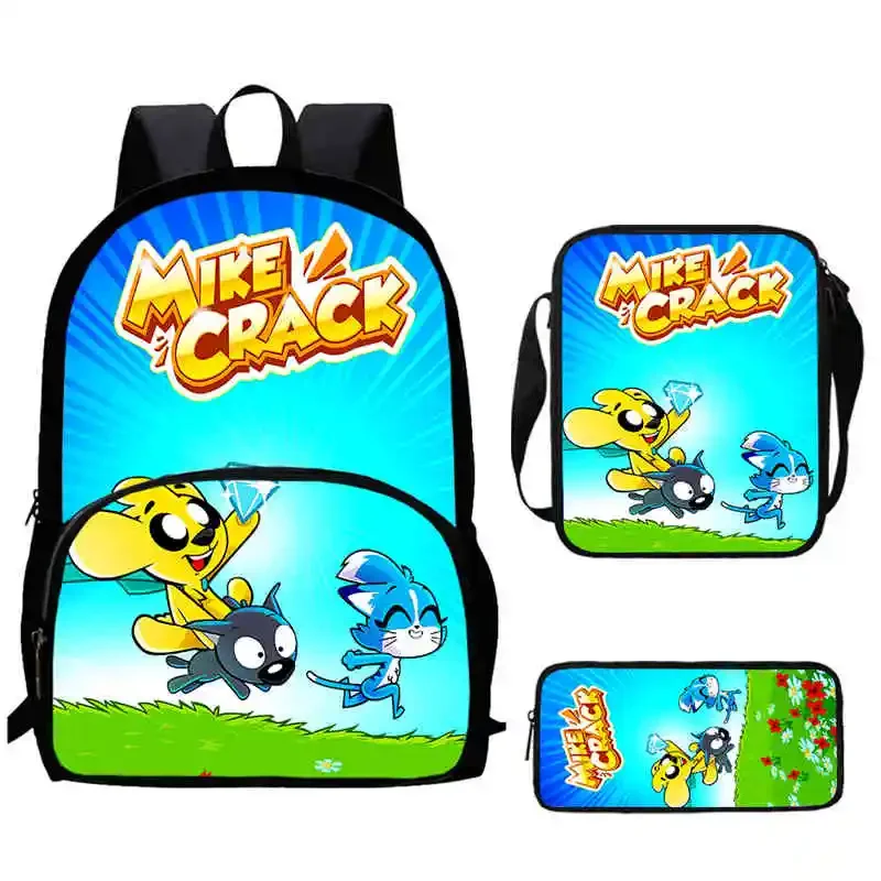 Детский рюкзак Mikecrack с рисунком из мультфильма и передним карманом сумки на плечо