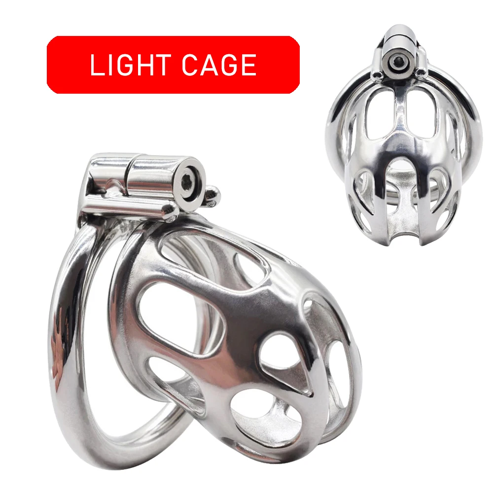 

2022 Hollow Tube Metal Chastity Cages Cock Cage with Anti-Fall Off Penis Rings Chastity Belt New Men's Sex Toys Sissy BDSM Gay