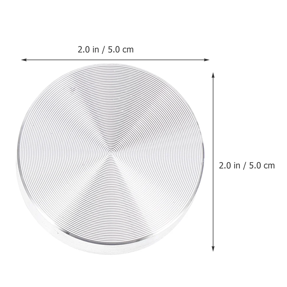 

4 Pcs Round Glass Table Aluminum Alloy Disc Circle Stopper Coffee Tops Workbench Cake
