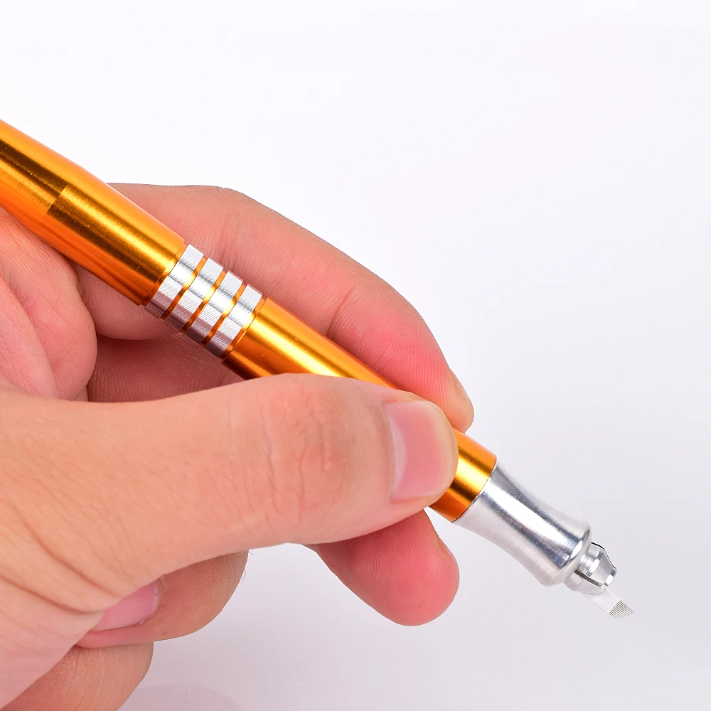 50 шт 7 9 11 12 14 Pin Перманентный макияж ручные иглы татуировки бровей u-формы для 3D