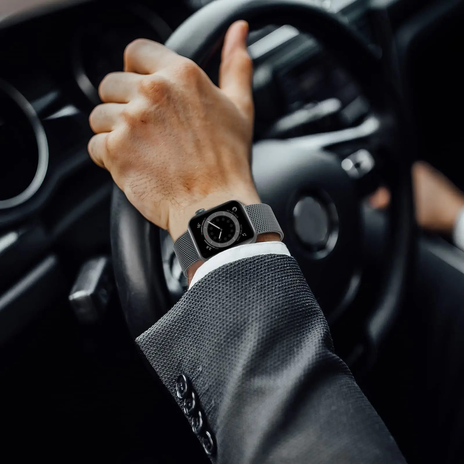 Ремешок магнитный для Apple Watch 45 мм 44 42 регулируемый браслет Миланская петля iWatch