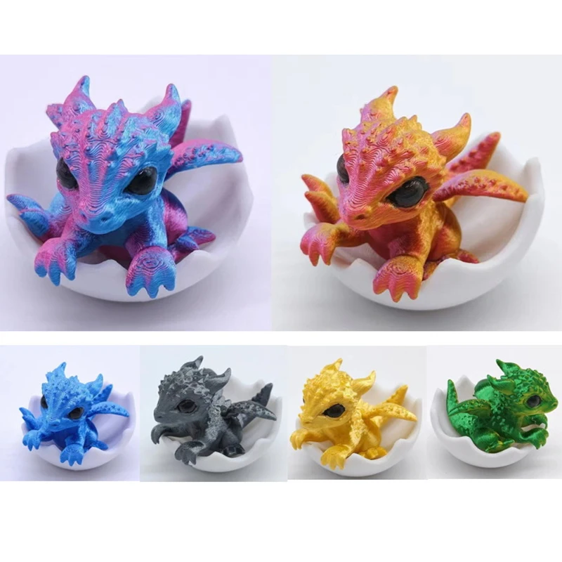 3D мини-статуя новорожденного дракона в яйце художественная статуя маленькая