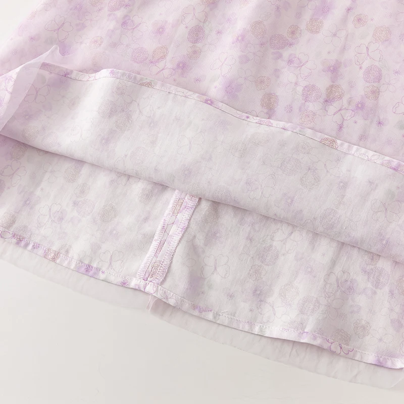 Платье детское летнее с коротким рукавом и цветочным принтом DB2241021