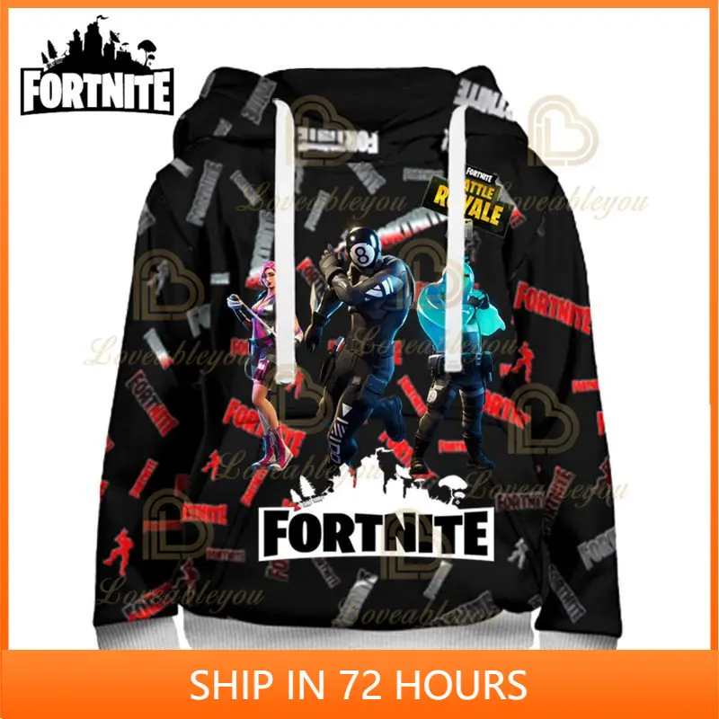 

Long Sleeve Coat Fortnite Victory Hero Child Kids Battle Royale 3d Hoodie Sweatshirt Streetwear Girls Harajuku Boys Clothes