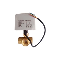 1 Brass DN32 3-Way L-Type Three-Wire Two-Control Ac220v Electric Ball Valve To Replace The Central Air Conditioner