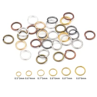 1000pcs multiple sizes metal diy jewelry findings open single loops jump rings split ring for jewelry making