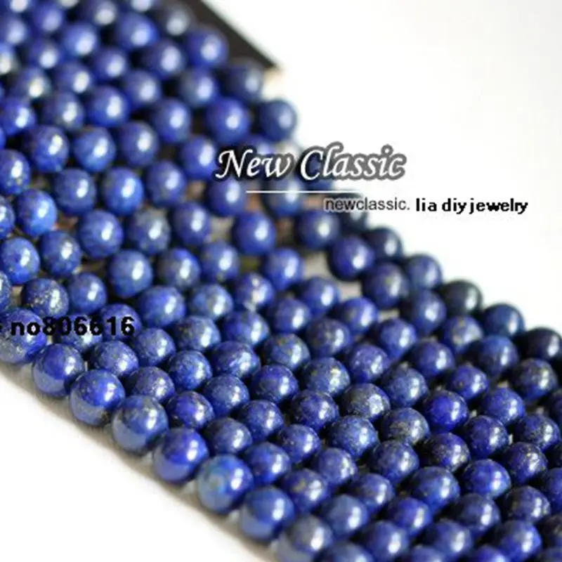 

6MM 126Pcs Natural Lapis Lazuli Loose Bead Strands Semi-precious Stone Jewellery Charms Accessory