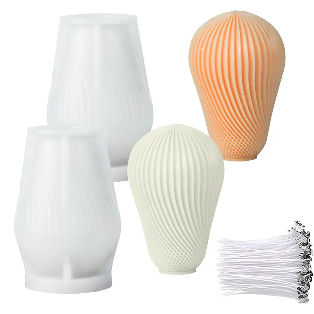 

Silicone Candle Molds Casting Moulds With Candle Wick For Resin Soap Wax Making Polymer Clay Diy Craft