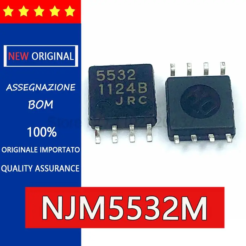 10 шт. оригинальный NJM5532M JRC5532 SOP8 Двойной Рабочий Усилитель 5532D малошумный операционный усилитель импорт JRC,
