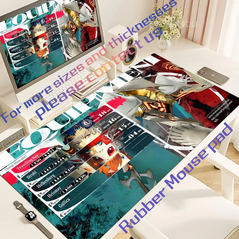 Игровые коврики Мышь 900x400 XXL Коврик Нескользящий Metaphor_ReFantazio Rubber Edge аксессуары с