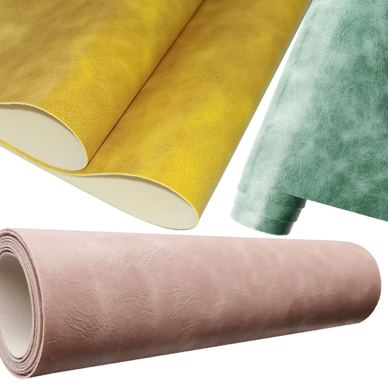 

Iridescent Smooth Faux Synthetic Leather Fabric，Fake Leather For Upholstery Sofa Briefcase Backpack Bedside Soft Pack DIY Crafts