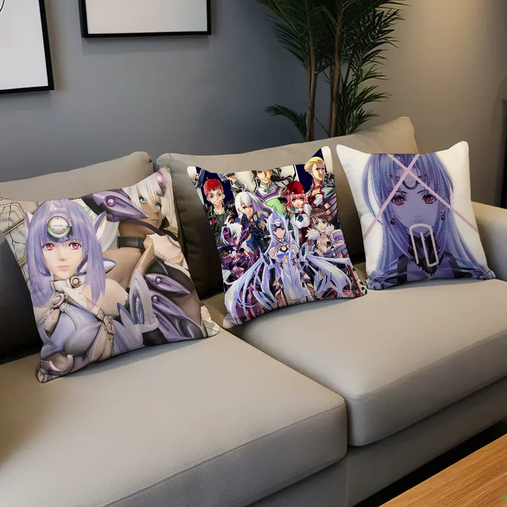 Фото Game X-X-Xenosaga E-Episode Comfortable soft Pillow Case for Sofa Living Room Home office Decor and Protective Covers №3