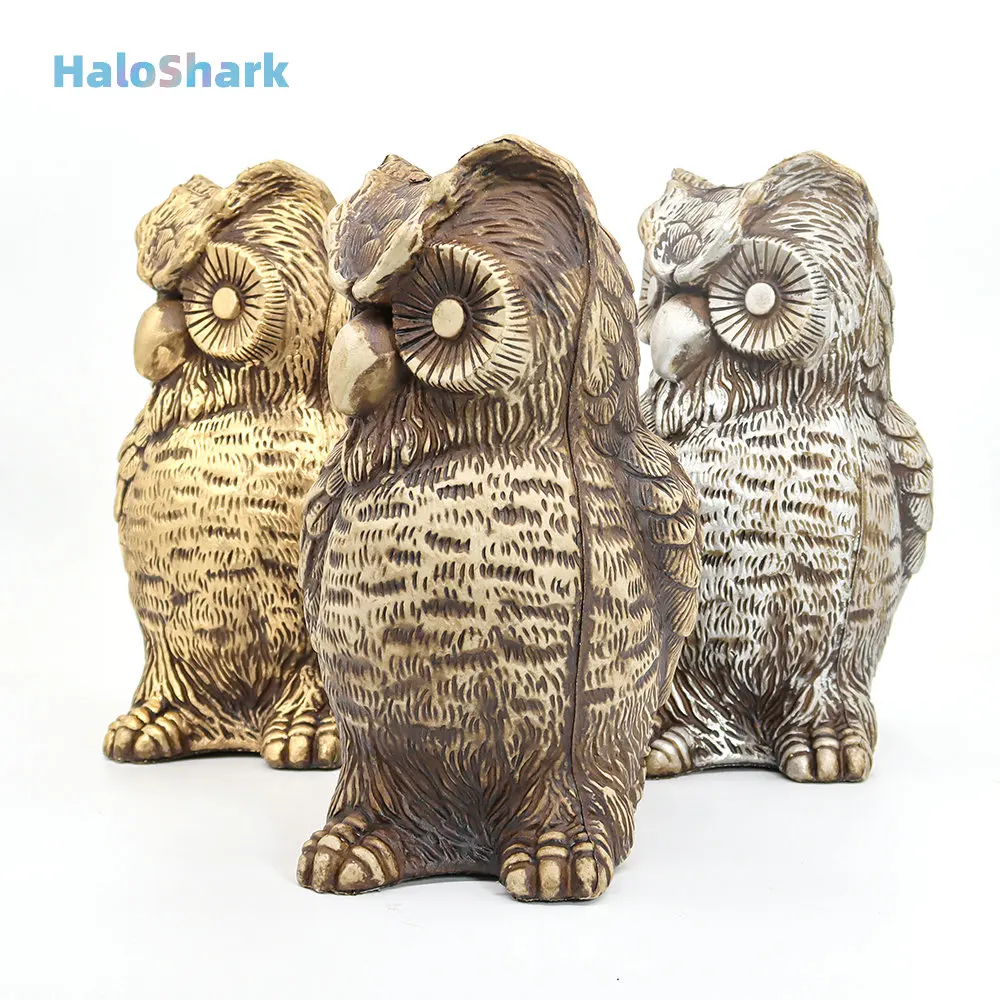 Большая домашняя декоративная сова реалистичное украшение в виде животного