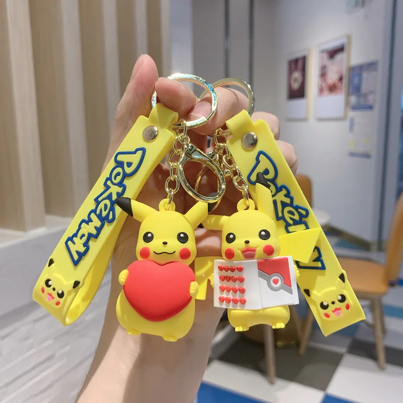 

TOMY Покемон интернет знаменитости Пикачу мультяшная кукла оптовая продажа украшения для автомобиля подвеска сумка брелок маленькая кукла подвеска