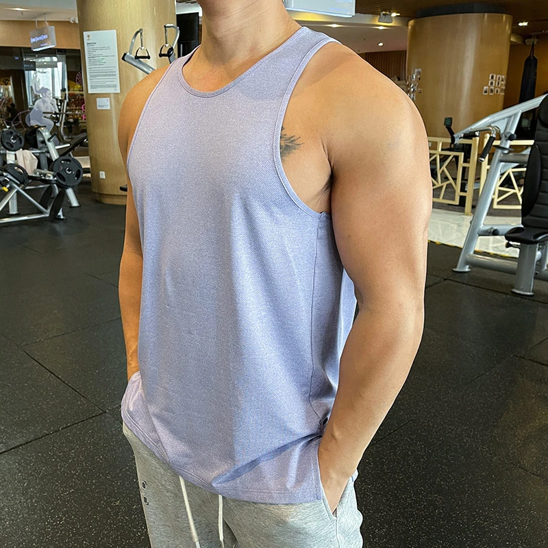 

2023 Summer Vests Men Fitness Running Vest Gym Tank Tops Quick Drying Tanktop Athletic Jogging Sleeveless Shirts Male Sportswear