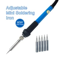 electric irons soldering temperature adjustable electric iron mini handle heat pencil soldering iron soldering tool iron tip 60w