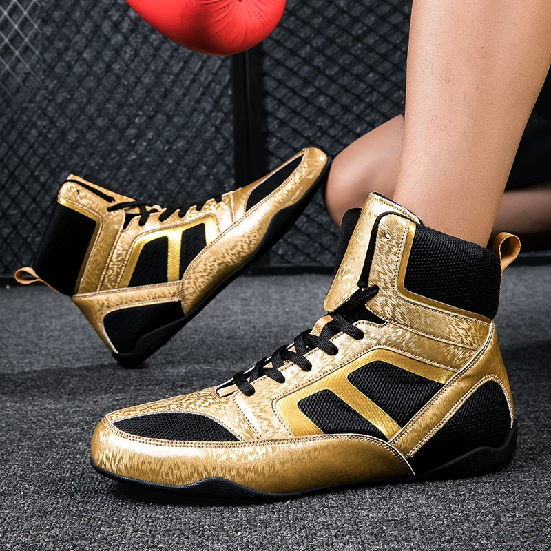 Luxury Boxing Shoes Men's and Women's Large 47 Professional Boxing Sports Shoes Comfortable Wrestling Shoes Flight Sports Shoes