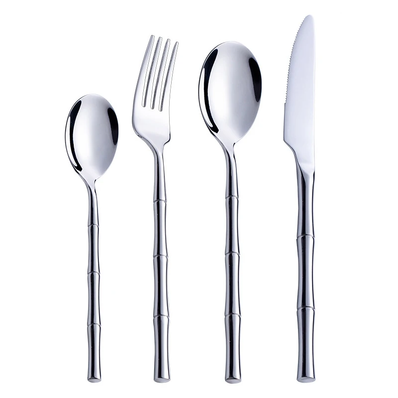 

Набор столовых приборов из нержавеющей стали в бамбуковом стиле