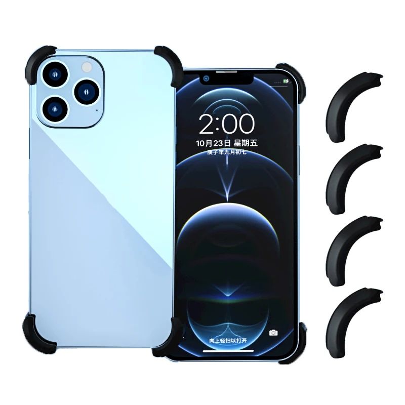 

4PCS/set Protective Frame Phone Corner Edge Cover for IPhone 12 13 Anti-drop Shockproof Thick Corner Guard Protector Cover Edge