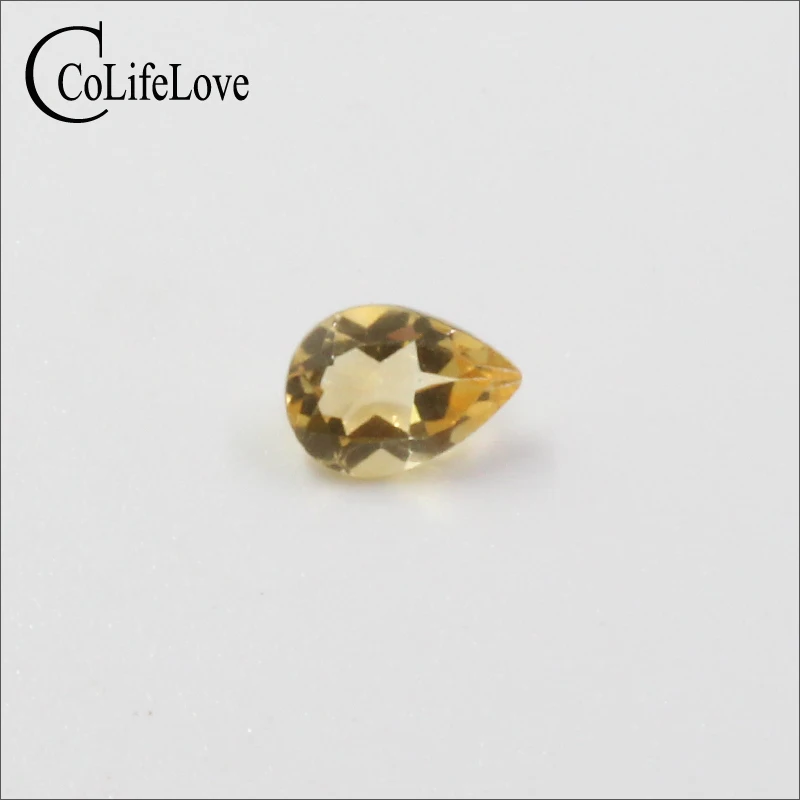 

5mm*7mm 100% Natural Pear Cut Citrine Loose Gemstone for Jewelry DIY