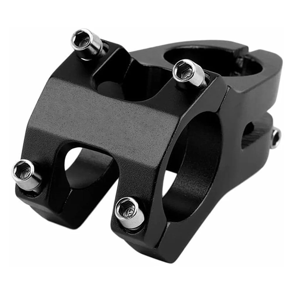 

Stem Wear-resistant MTB Bike Handlebar Stem Adjustable Aluminum Alloy Short Handlebar Stem Riser Fixed Bike Bar Stem (Black)