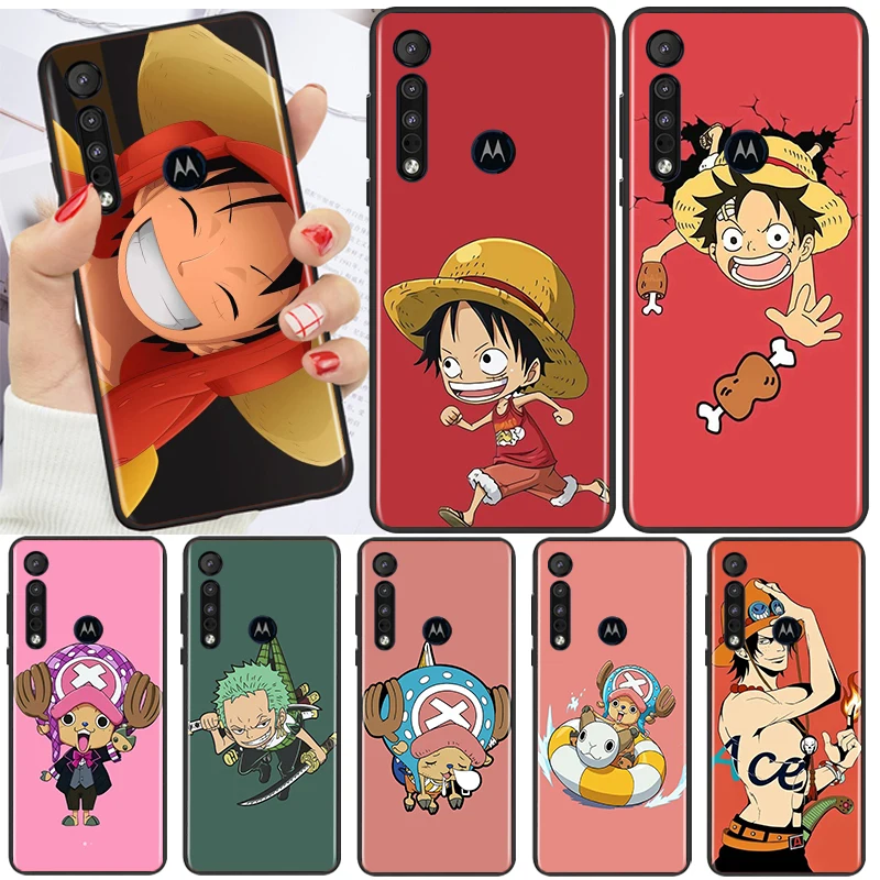 

Cartoon Luffy One Piece For Motorola Moto G G60 G60S G50 G40 G9 G10 E7i E6S Power Edge 20 E20 2021 X3 S Pro Black Phone Case