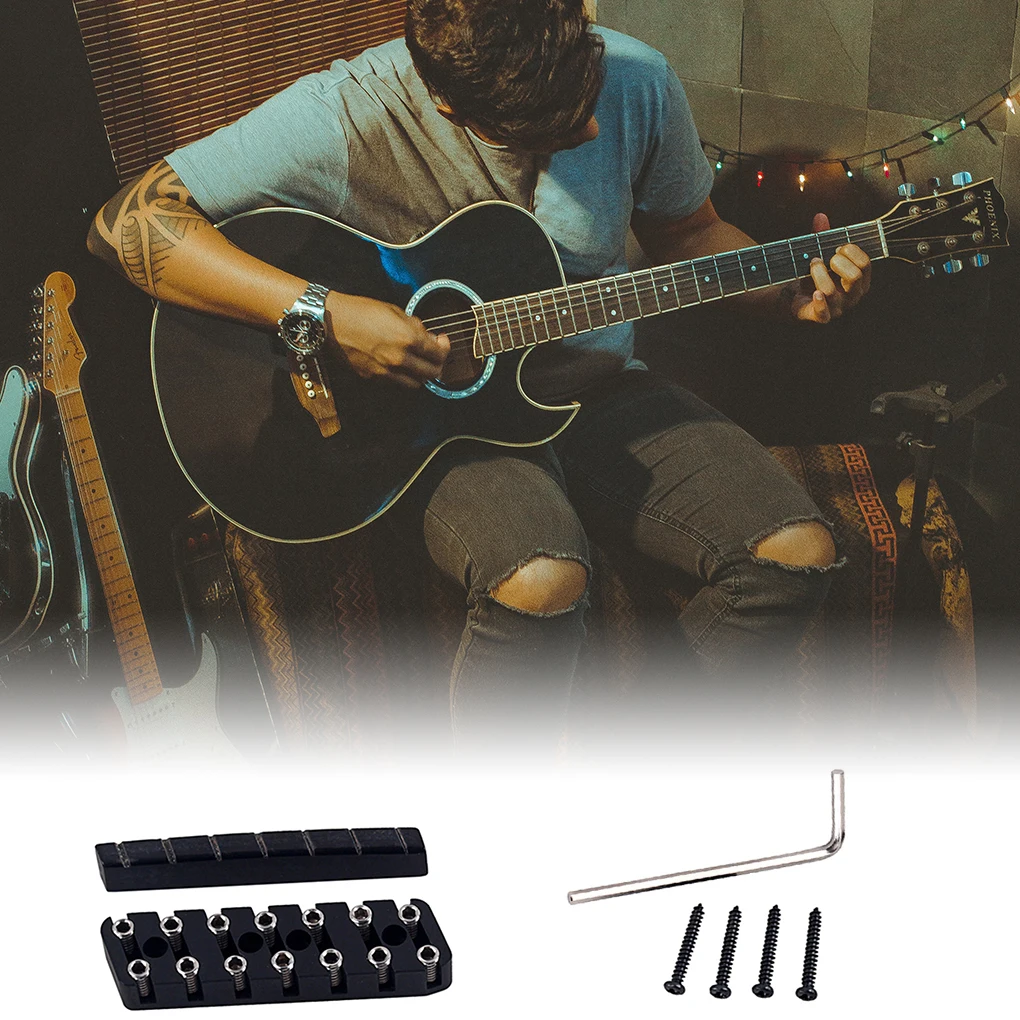 

Гайка блокировочная для акустической гитары, 7 струн, латунные универсальные съемные гайки, деталь с монтажными винтами