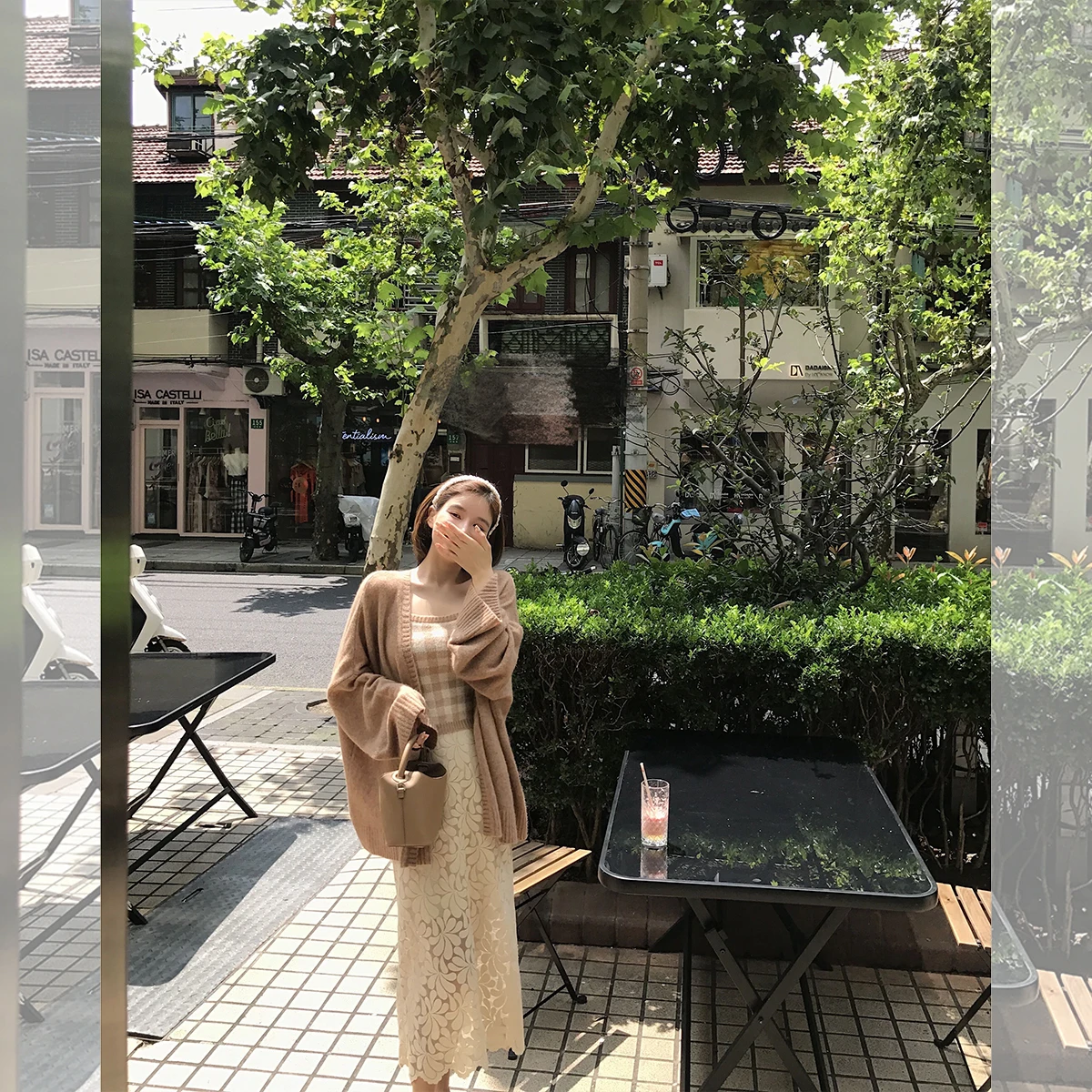 Madofit конопляные бобы/уютный маленький женский ленивый вязаный свитер кардиган