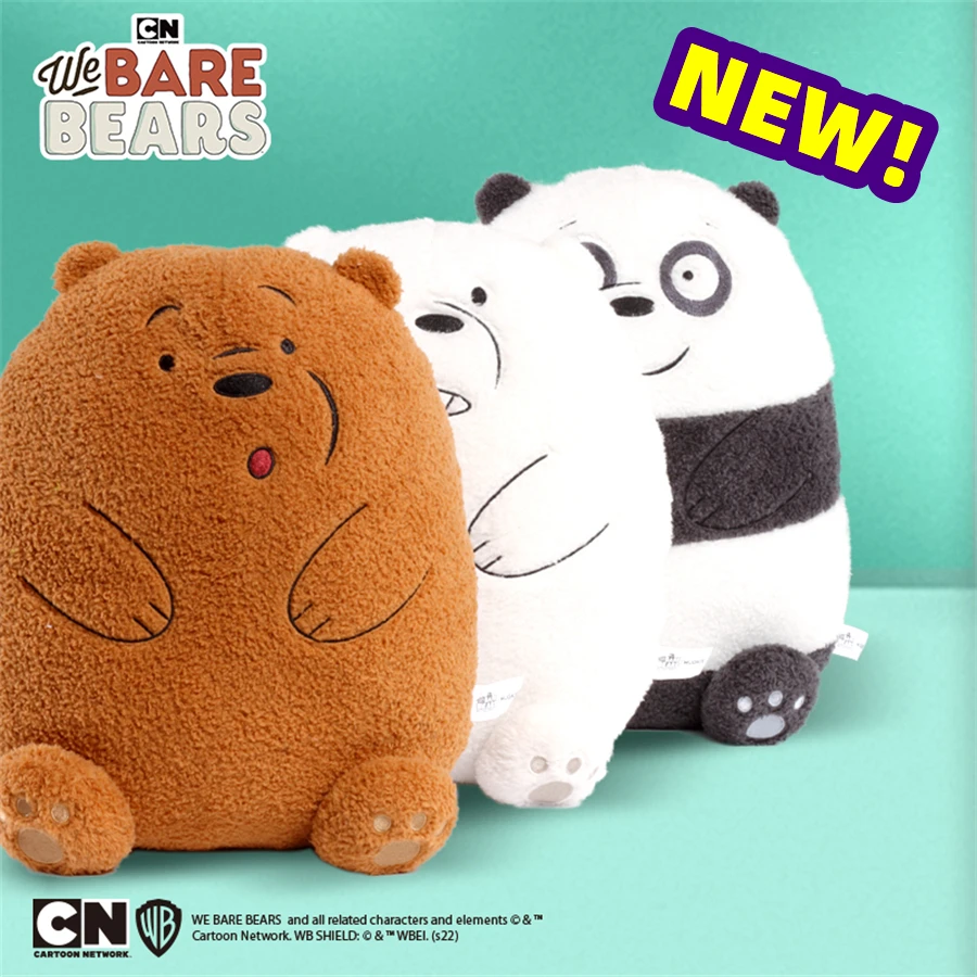 

14 Inch Original Cartoon We Bare Bears Plush Toys Grizzly Panda Ice Bear Soft Stuffed Dolls Plushies Cushion Figures Gifts