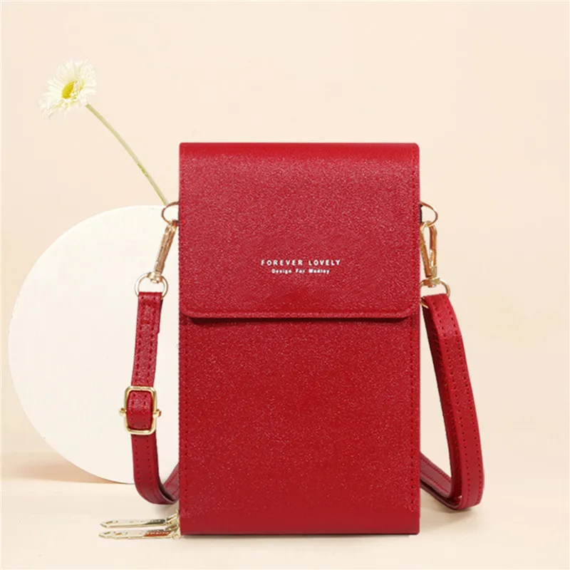 

Women New Fashion Touch Screen Shoulder Bag Large Capacity Multi-function Wallet Trend Solid Female Crossbody Phone Bags 2023