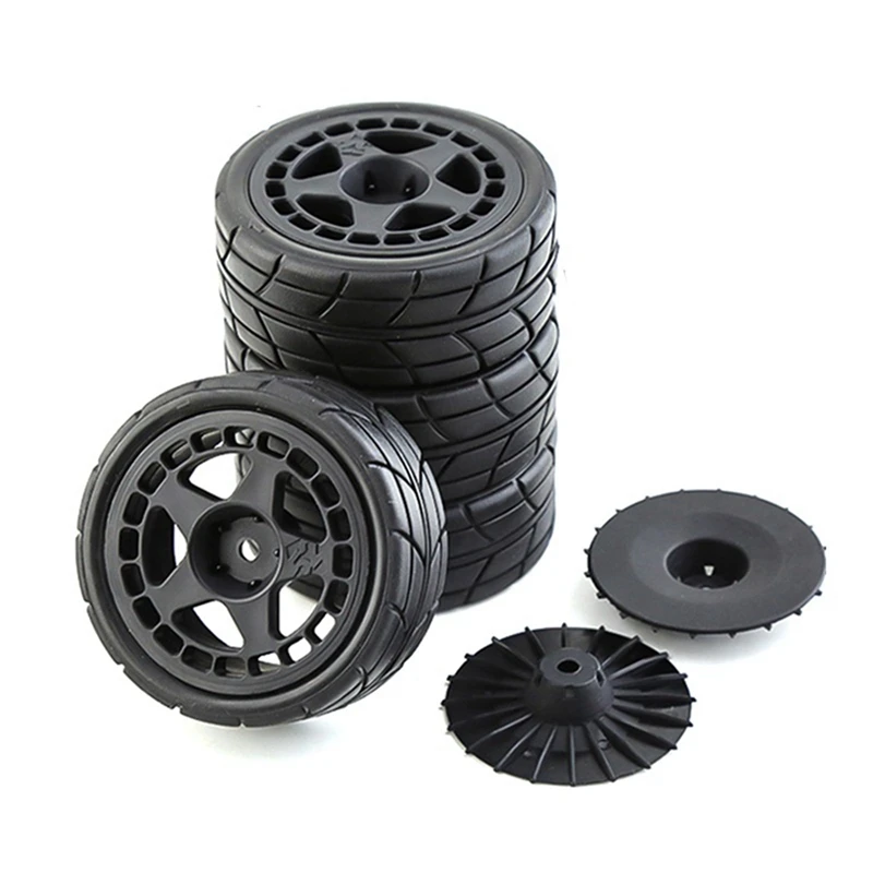 

4PCS 12Mm Hex 65Mm Rubber Tire Wheel Tyres For Tamiya XV-01 TT-01 TT-02 LC Racing PTG-2 HPI WR8 HSP 1/10 RC Car