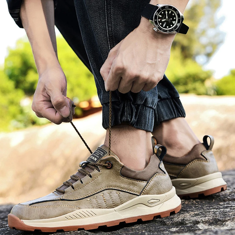 Xiaomi SALUDAS Men Genuine Leather Casual Fashion Luxury Men's Leather Shoes Outdoor Breathable Moccasins Walking Sneakers