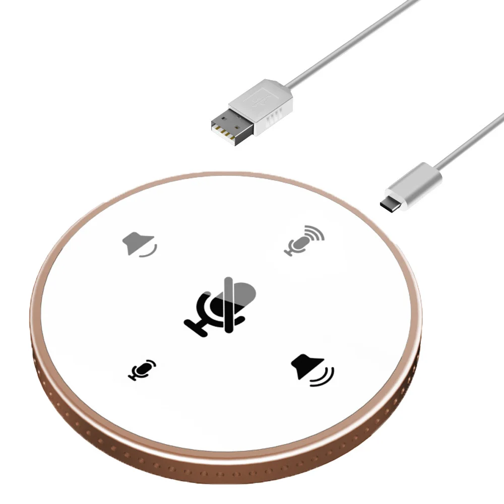

Настольный USB-динамик для телефонной связи, микрофон, Built-in динамик, динамик 360 °, всенаправленный конденсаторный микрофон для ПК, ноутбука