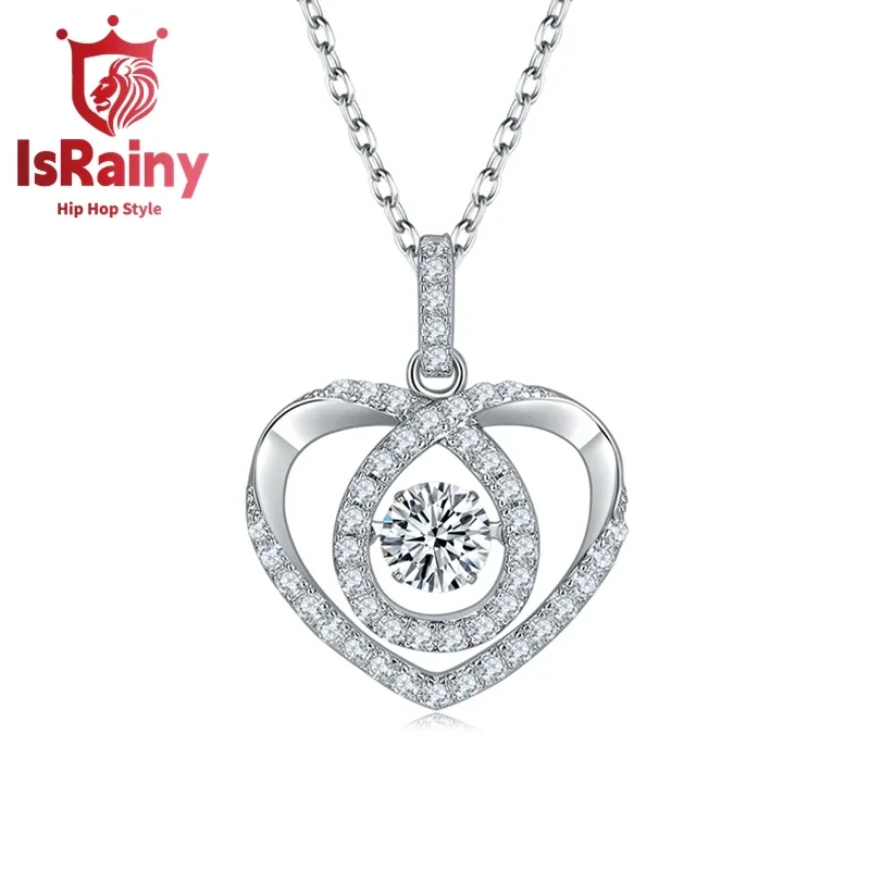 Женская и Мужская подвеска из серебра 100% пробы с муассанитом